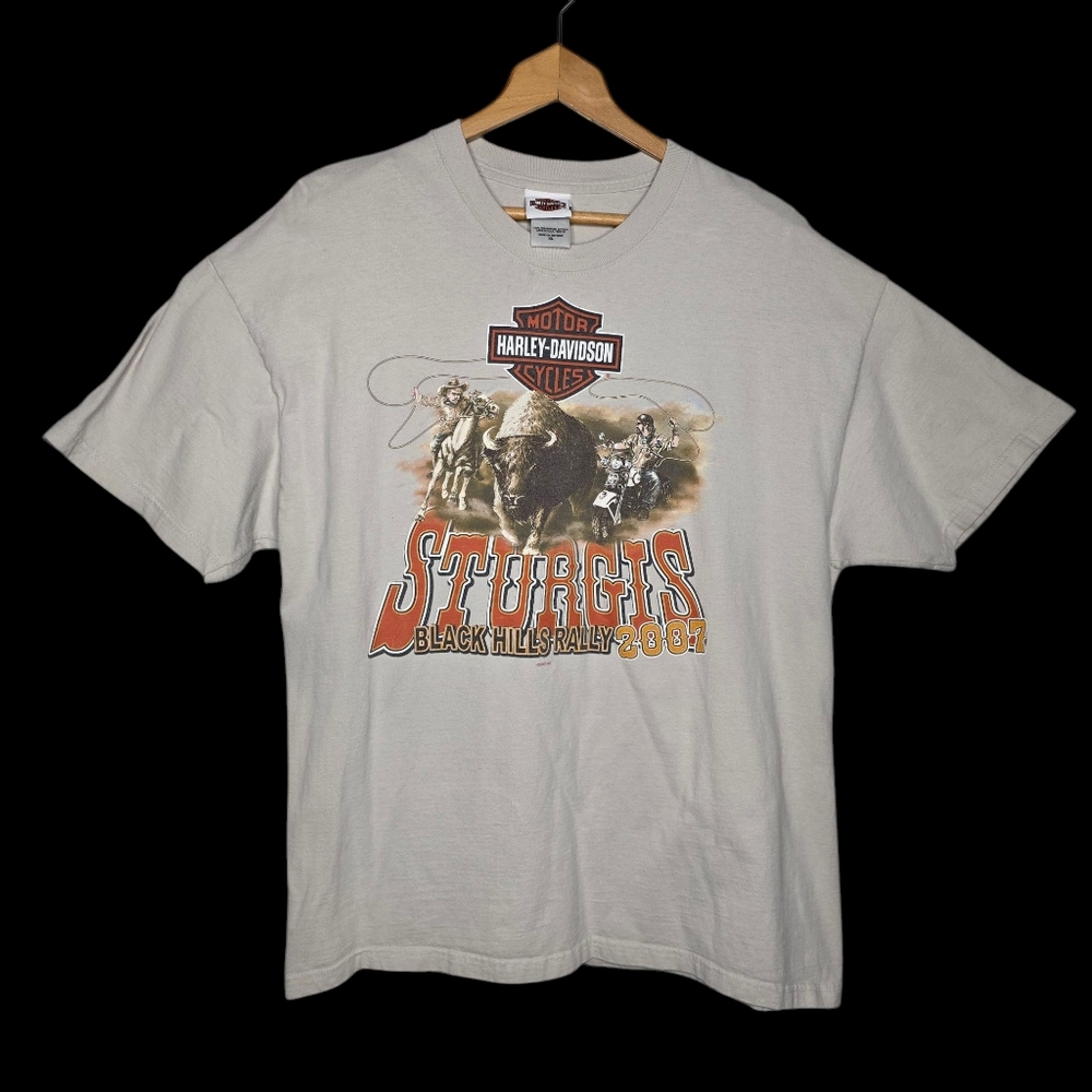 Harley Davidson Men's T Shirt 2007 Sturgis H-D SD - Size XL